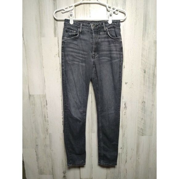 GRLFRND Kiara Button Fly Jeans In Get Lost (Black)  Size 24 - Picture 1 of 8